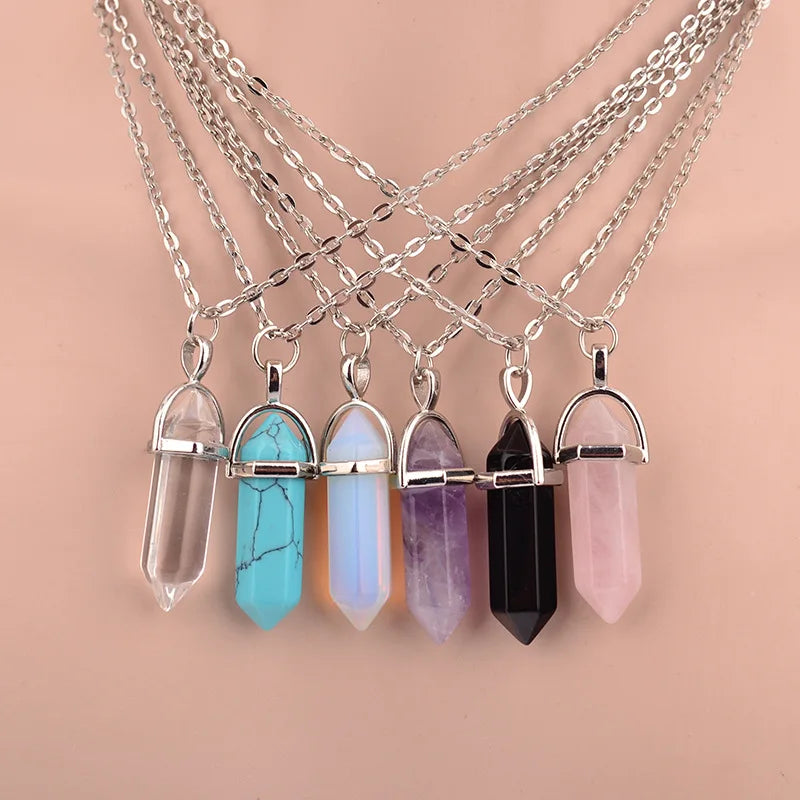 Hexagonal Crystal Pendant | Crystal Quartz Pendant | Charme En Pierre