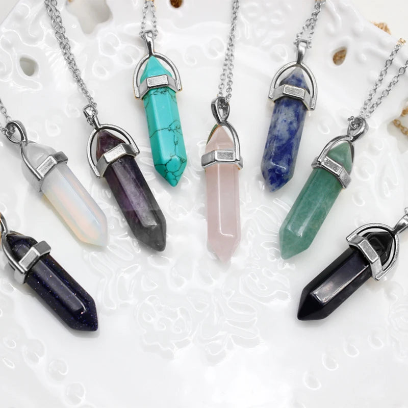 Hexagonal Crystal Pendant | Crystal Quartz Pendant | Charme En Pierre