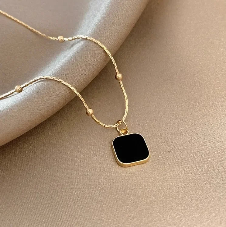 Black Pendant Choker | Black Pendant Necklaces | Charme En Pierre