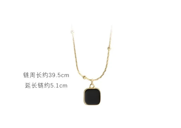 Black Pendant Choker | Black Pendant Necklaces | Charme En Pierre