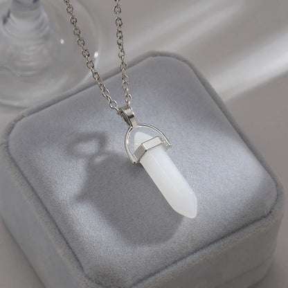 Necklaces Pendants Fashion Natural Stone Bullet Pendant