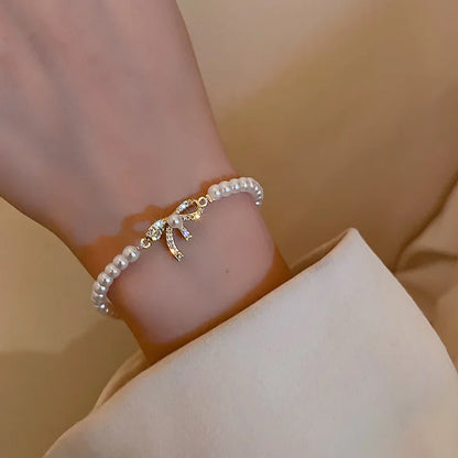 Imitation Pearl Stretchable Bracelet for Women Personalized Fashion