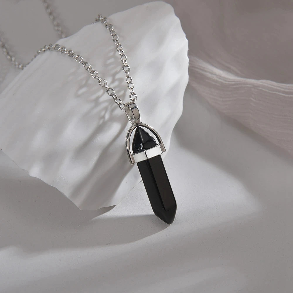 Necklaces Pendants Fashion Natural Stone Bullet Pendant