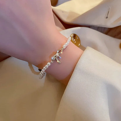 Imitation Pearl Stretchable Bracelet for Women Personalized Fashion