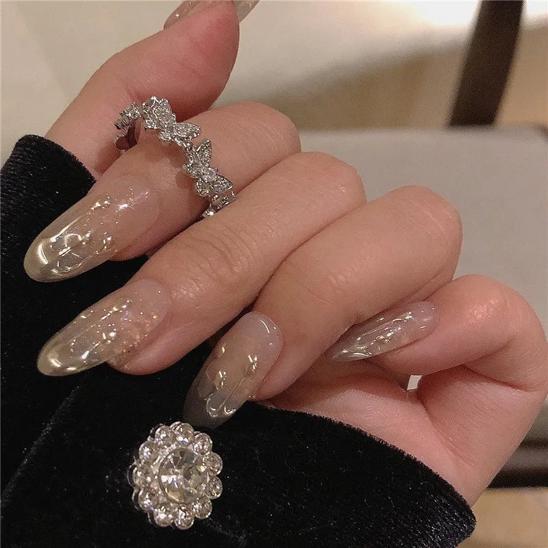 Crystal Kpop Crown Adjustable Ring Irregular Geometry Punk Rings