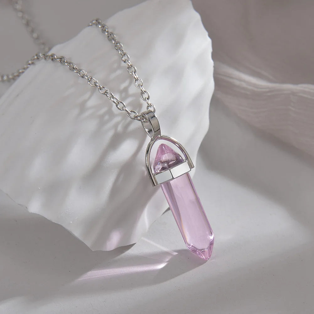 Bullet Necklace Pendant: Crystal Pendant | Charme En Pierre