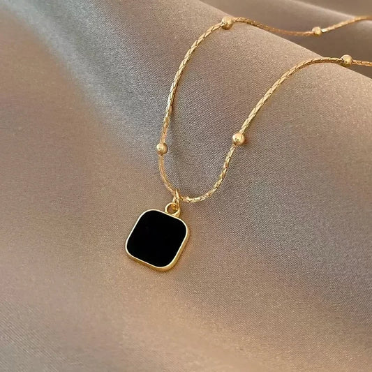 Black Pendant Choker | Black Pendant Necklaces | Charme En Pierre