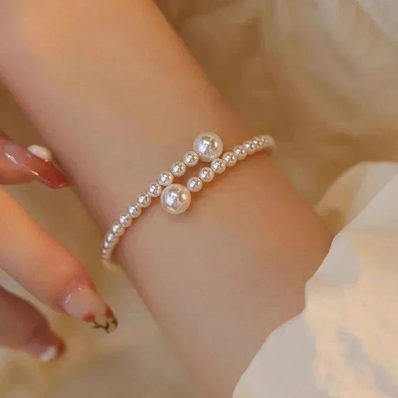 Imitation Pearl Stretchable Bracelet for Women Personalized Fashion