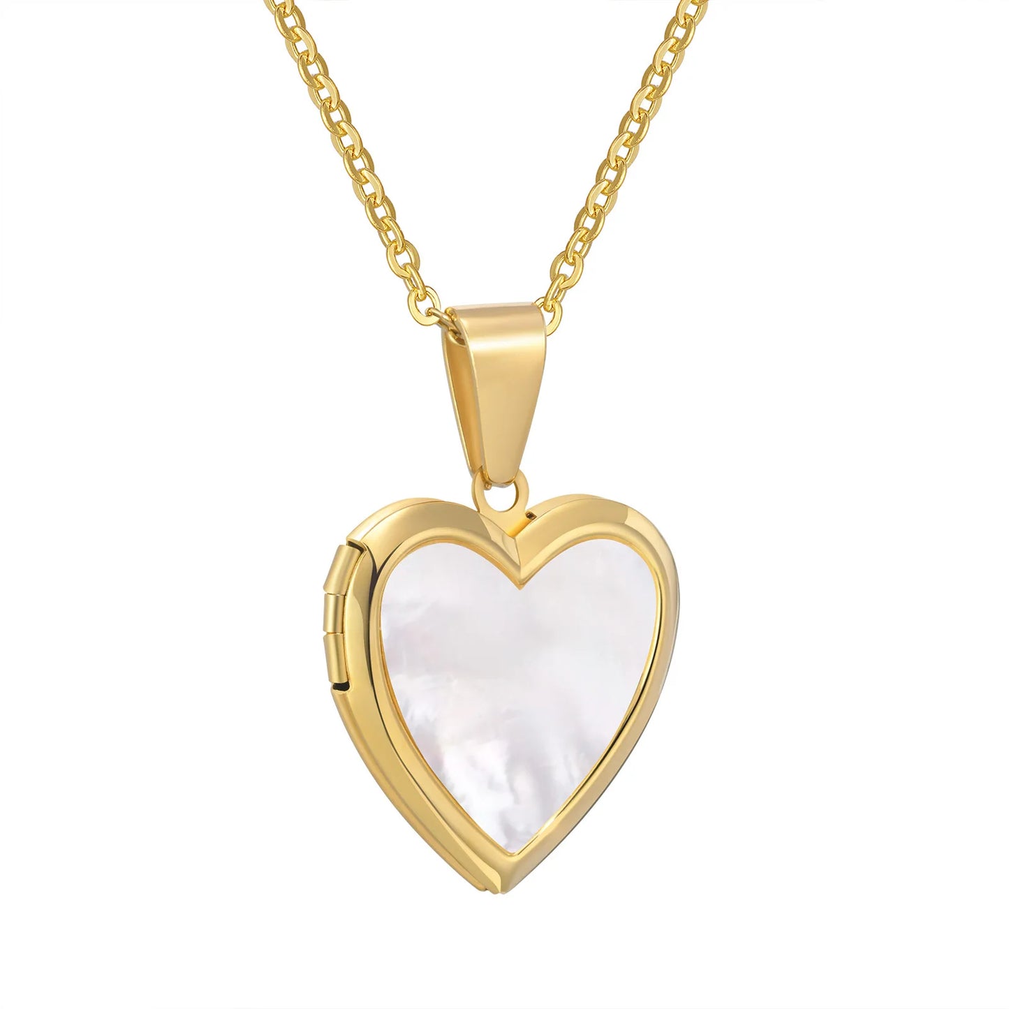 Women Locket Necklaces, Openable Heart Pendants, Stainless Steel