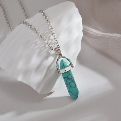 Necklaces Pendants Fashion Natural Stone Bullet Pendant