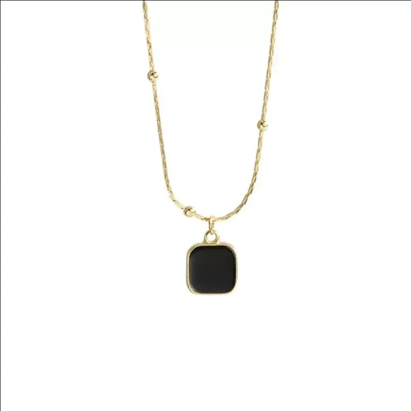 Black Pendant Choker | Black Pendant Necklaces | Charme En Pierre