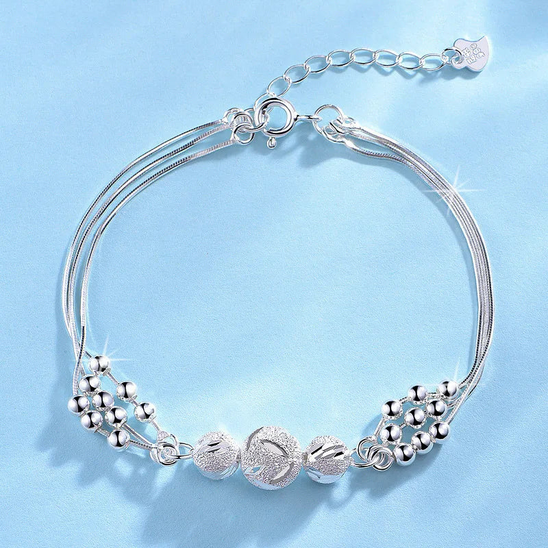 Sterling Silver Beaded Bracelets | Charme En Pierre