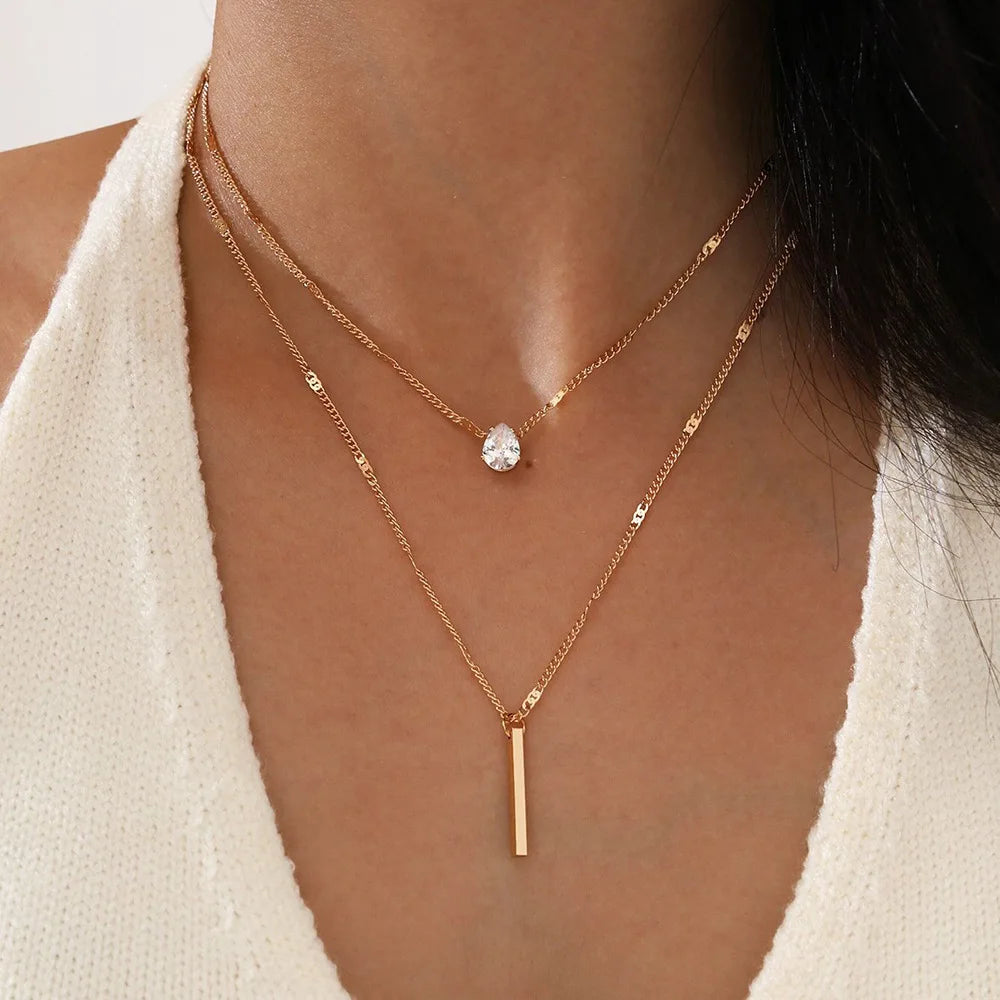 Trendy Zircon Pendant Necklace For Women Choker Fashion