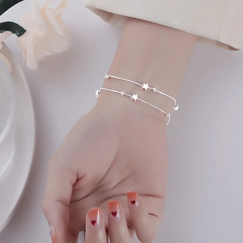 Sterling Silver Beaded Bracelets | Charme En Pierre