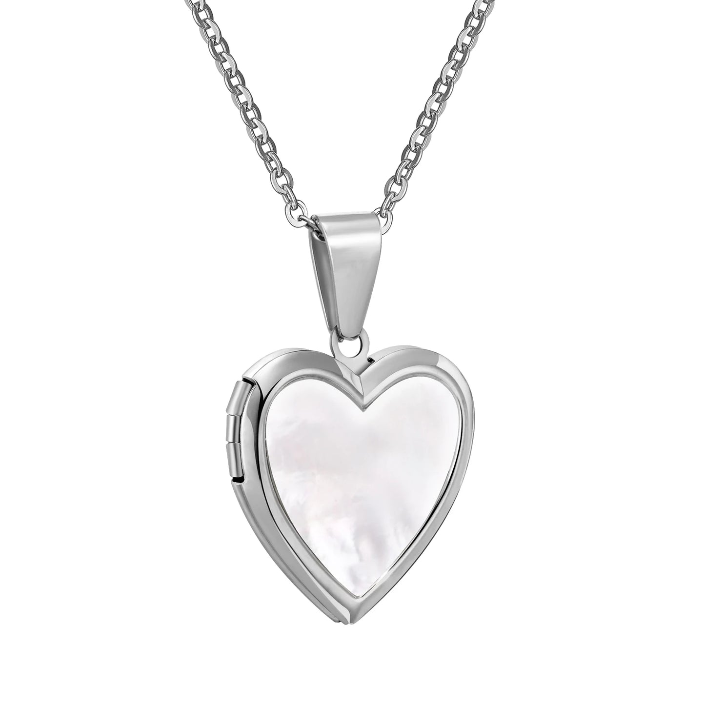 Women Locket Necklaces, Openable Heart Pendants, Stainless Steel