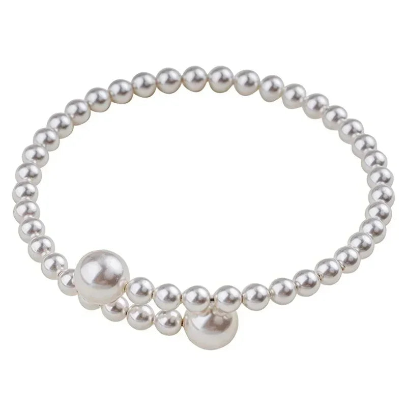 Imitation Pearl Bracelet | Stretchable Bracelet | Charme En Pierre